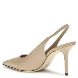 Beige Calf Leather Bos Taurus Platform Pumps