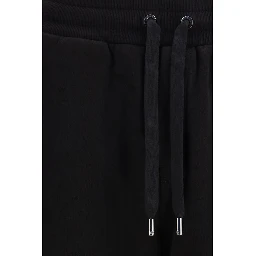 Black Cotton Casual Pants