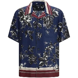 Blue Silk Pattern Shirt