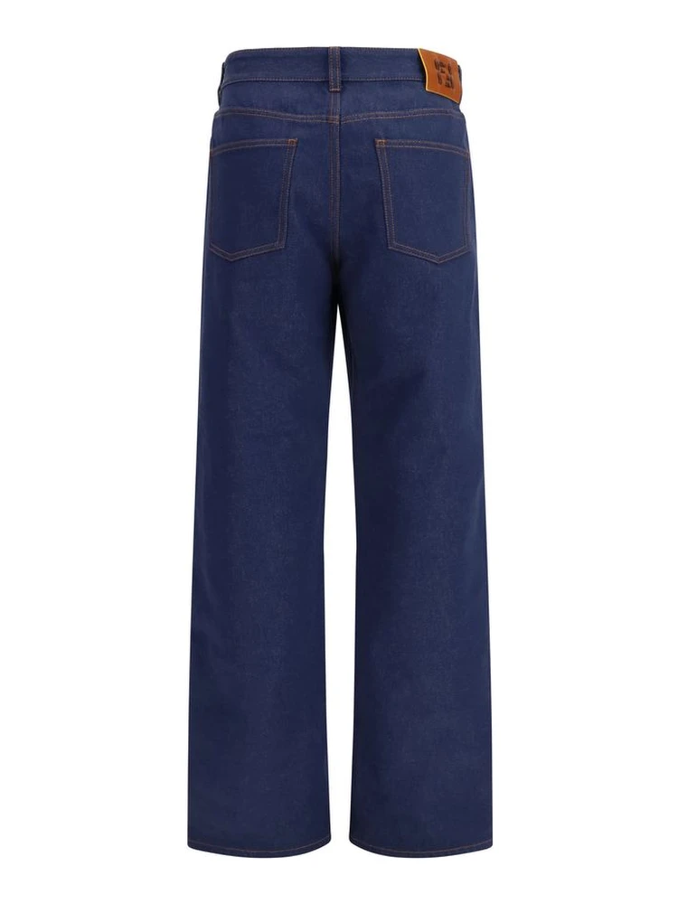 Blue Cotton Straight-Leg Jeans alternative