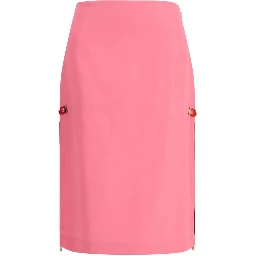 Multicolor Viscose Midi Skirt