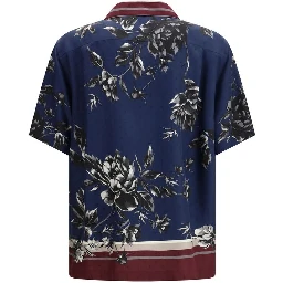 Blue Silk Pattern Shirt