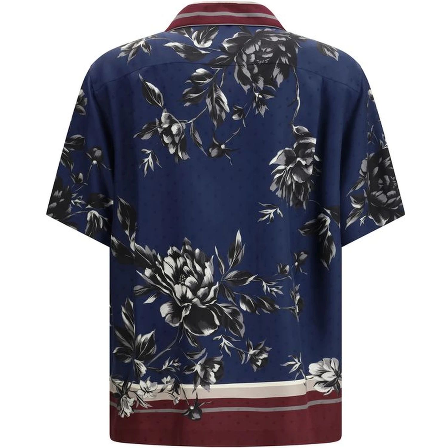 Blue Silk Pattern Shirt