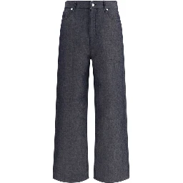 Blue Linen Relaxed Fit Jeans