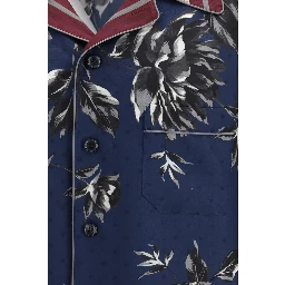 Blue Silk Pattern Shirt
