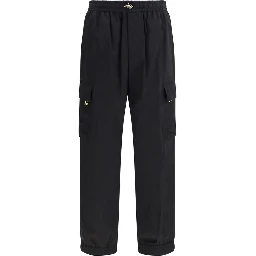 Black Cotton Cargo Pants