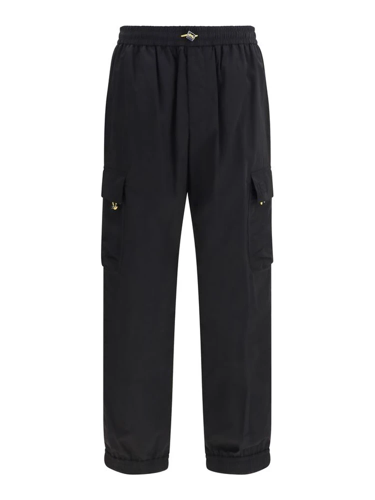 Black Cotton Cargo Pants