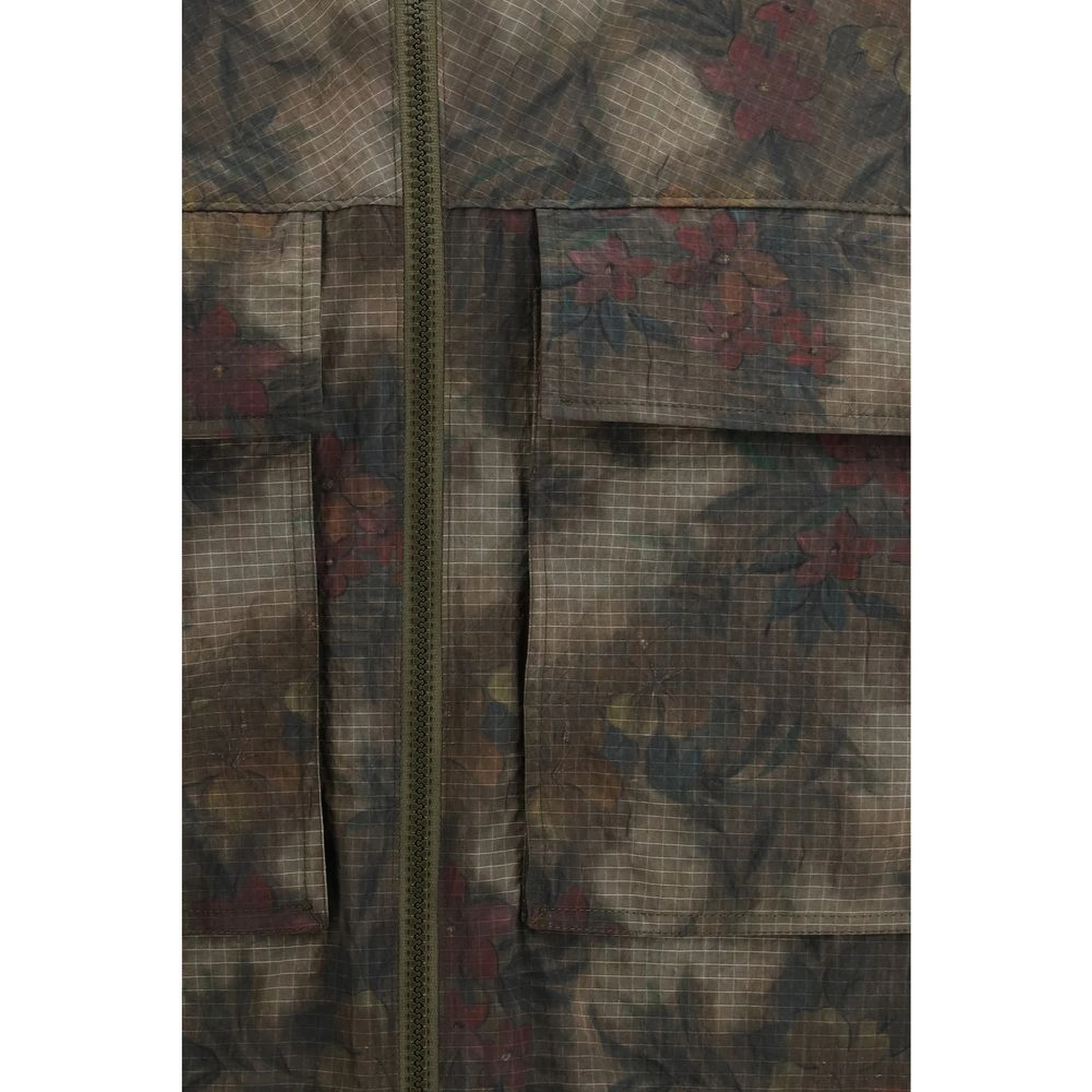 Bicolor Nylon Trench Coat