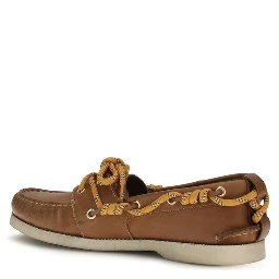 Brown Calf Leather Bos Taurus Slip-On Loafers