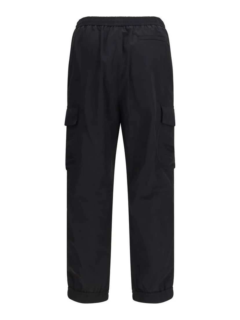 Black Cotton Cargo Pants