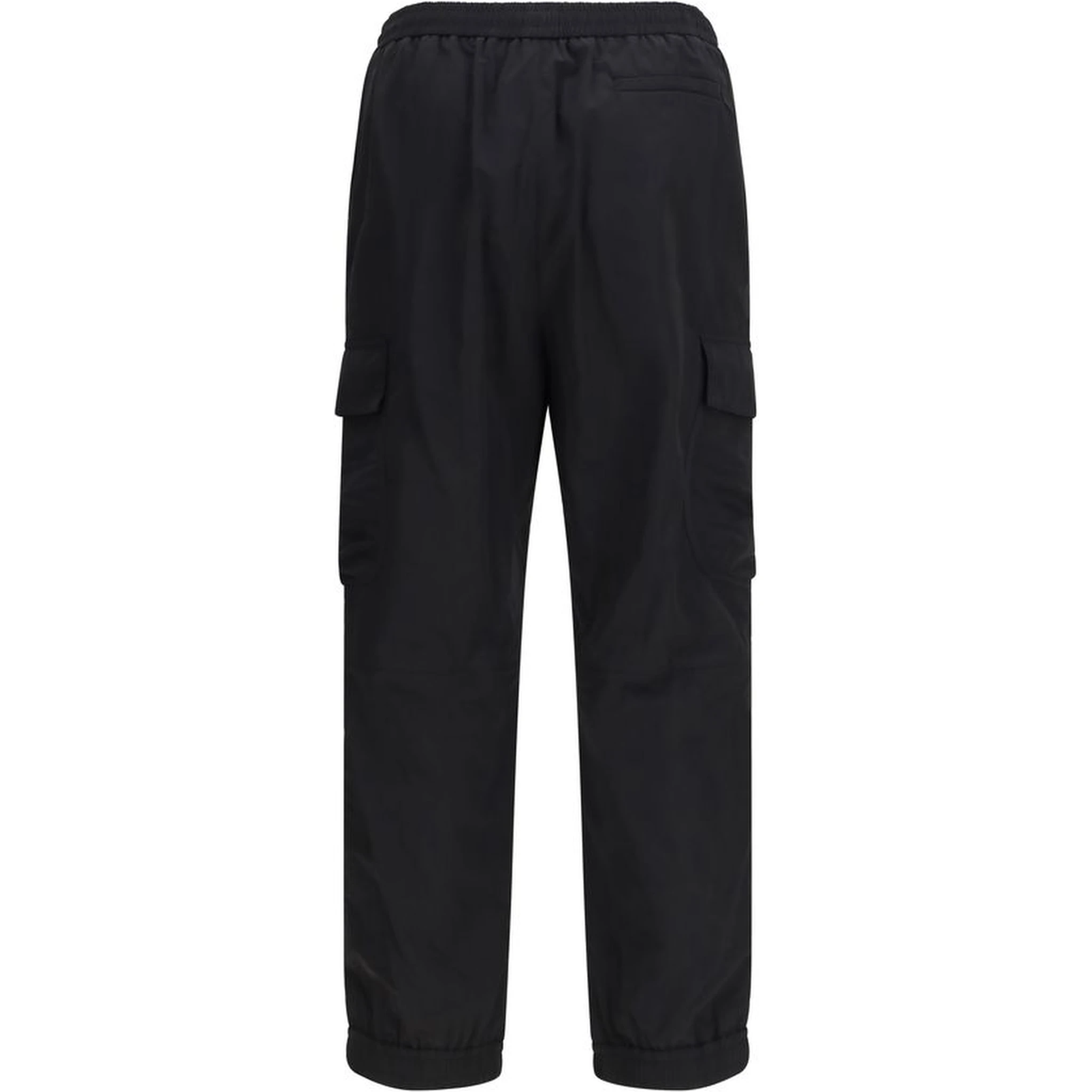 Black Cotton Cargo Pants