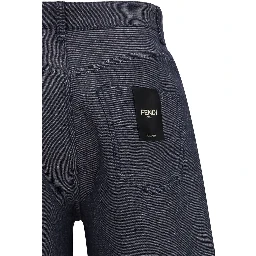 Blue Linen Relaxed Fit Jeans