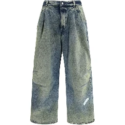 Blue Cotton Relaxed Fit Jeans