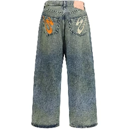 Blue Cotton Relaxed Fit Jeans