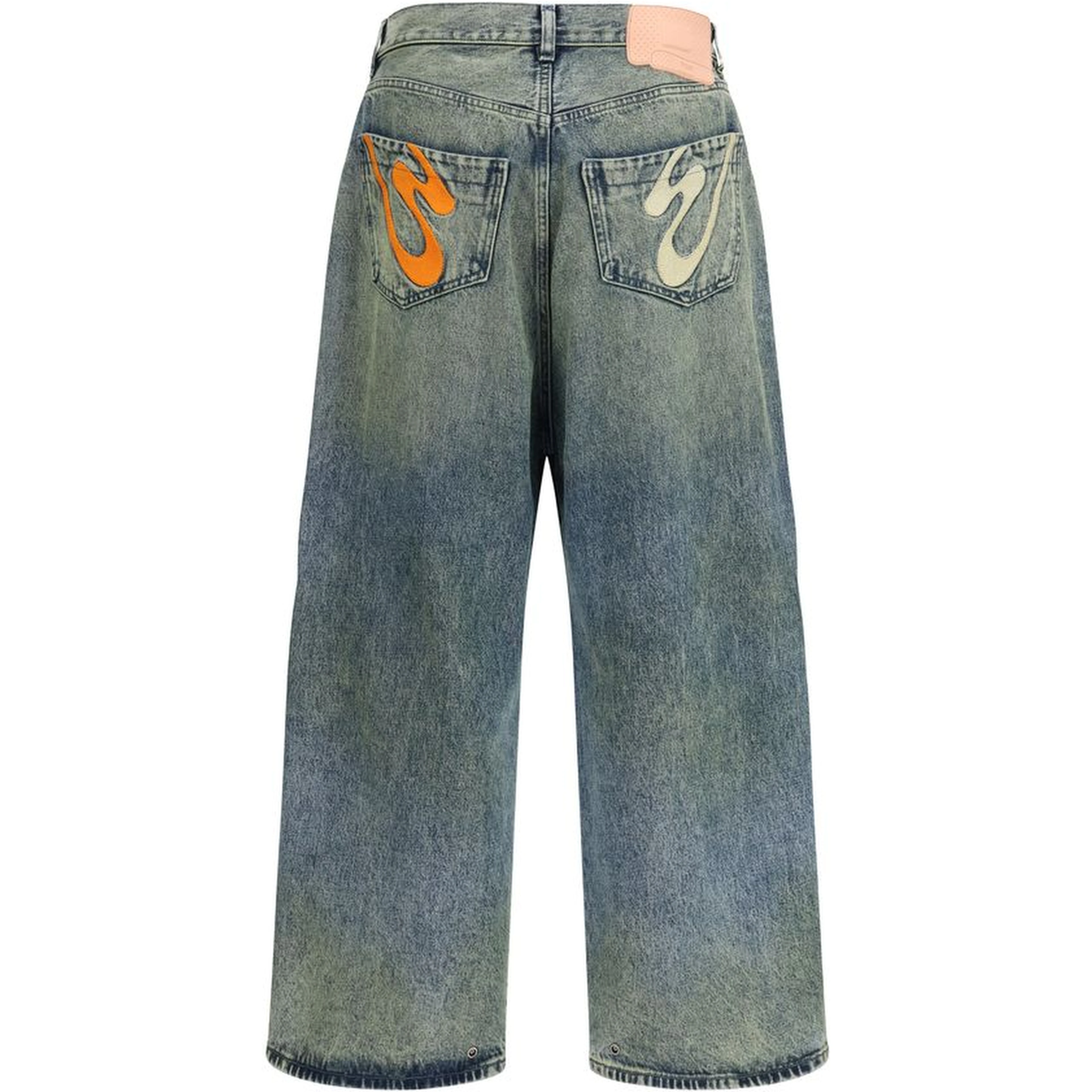 Blue Cotton Relaxed Fit Jeans