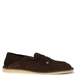 Brown Calf Leather Bos Taurus Slip-On Loafers