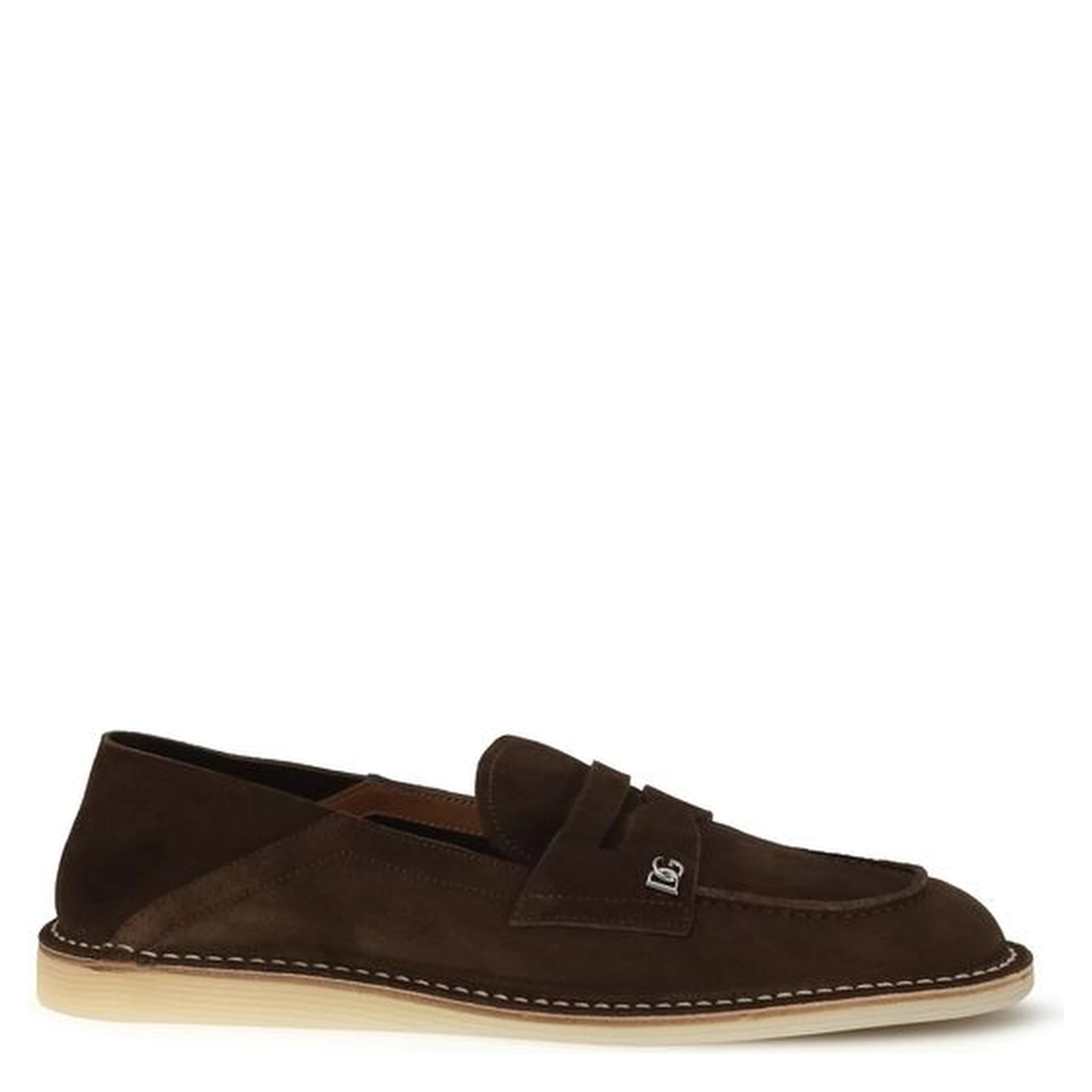 Brown Calf Leather Bos Taurus Slip-On Loafers