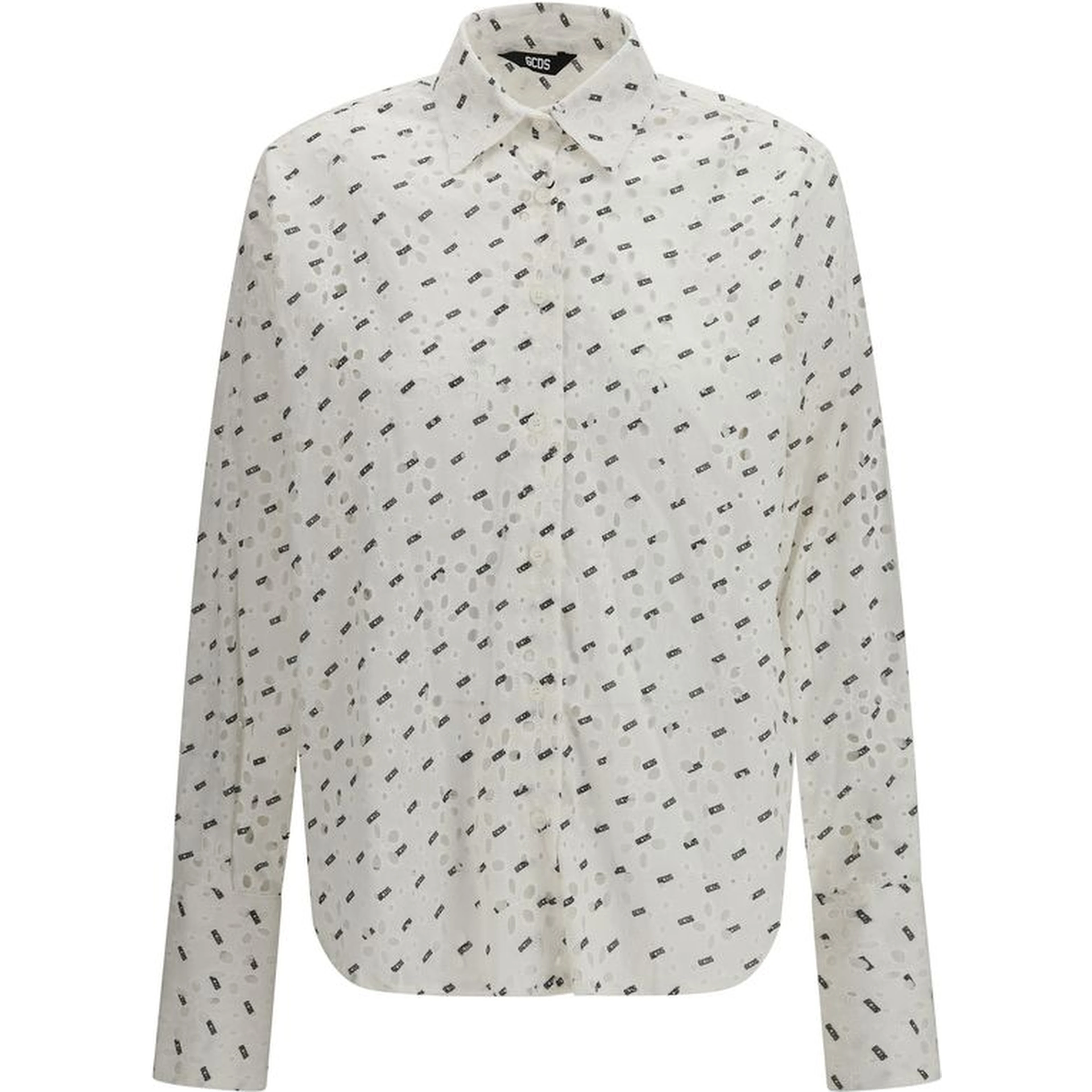 White Cotton Pattern Shirt