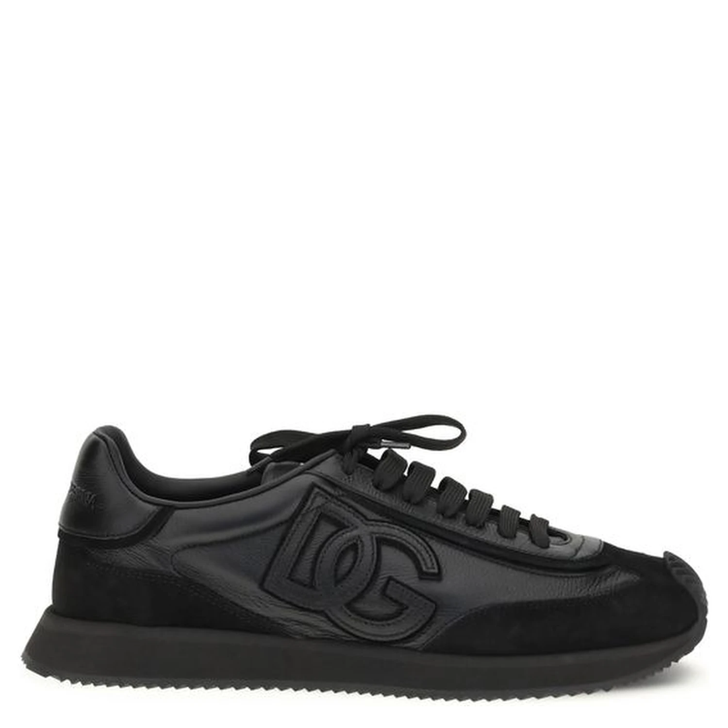 Black Calf Leather Bos Taurus Athletic Sneakers