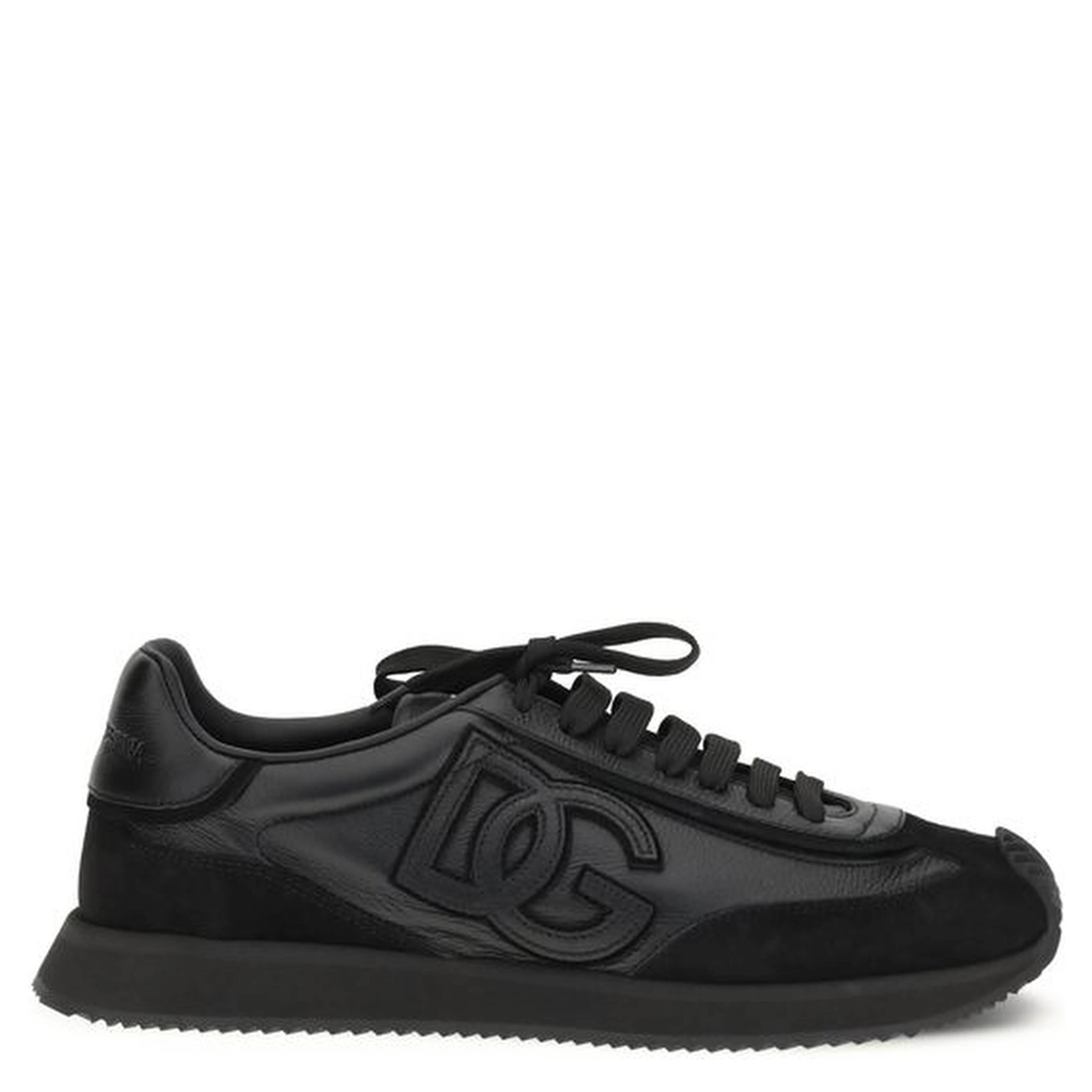 Black Calf Leather Bos Taurus Athletic Sneakers