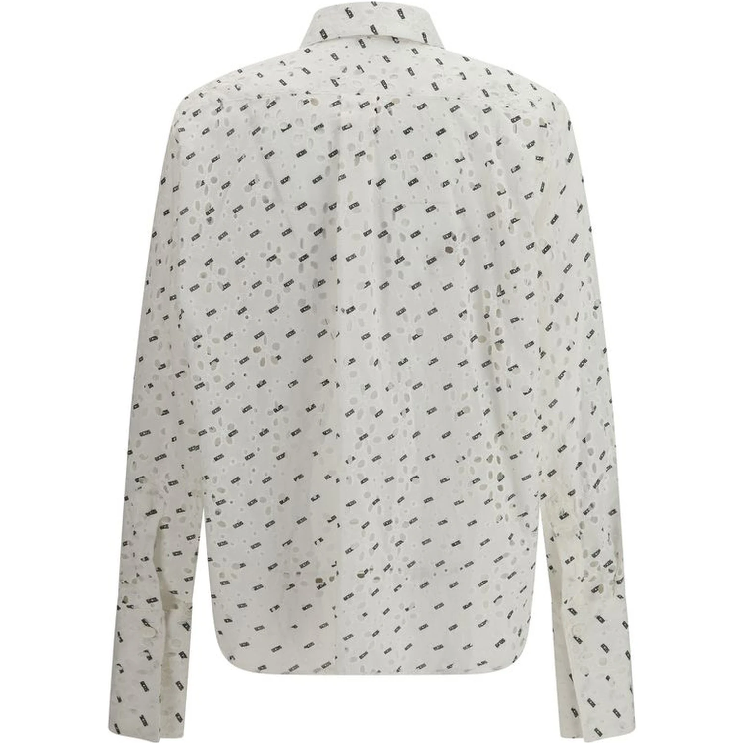 White Cotton Pattern Shirt