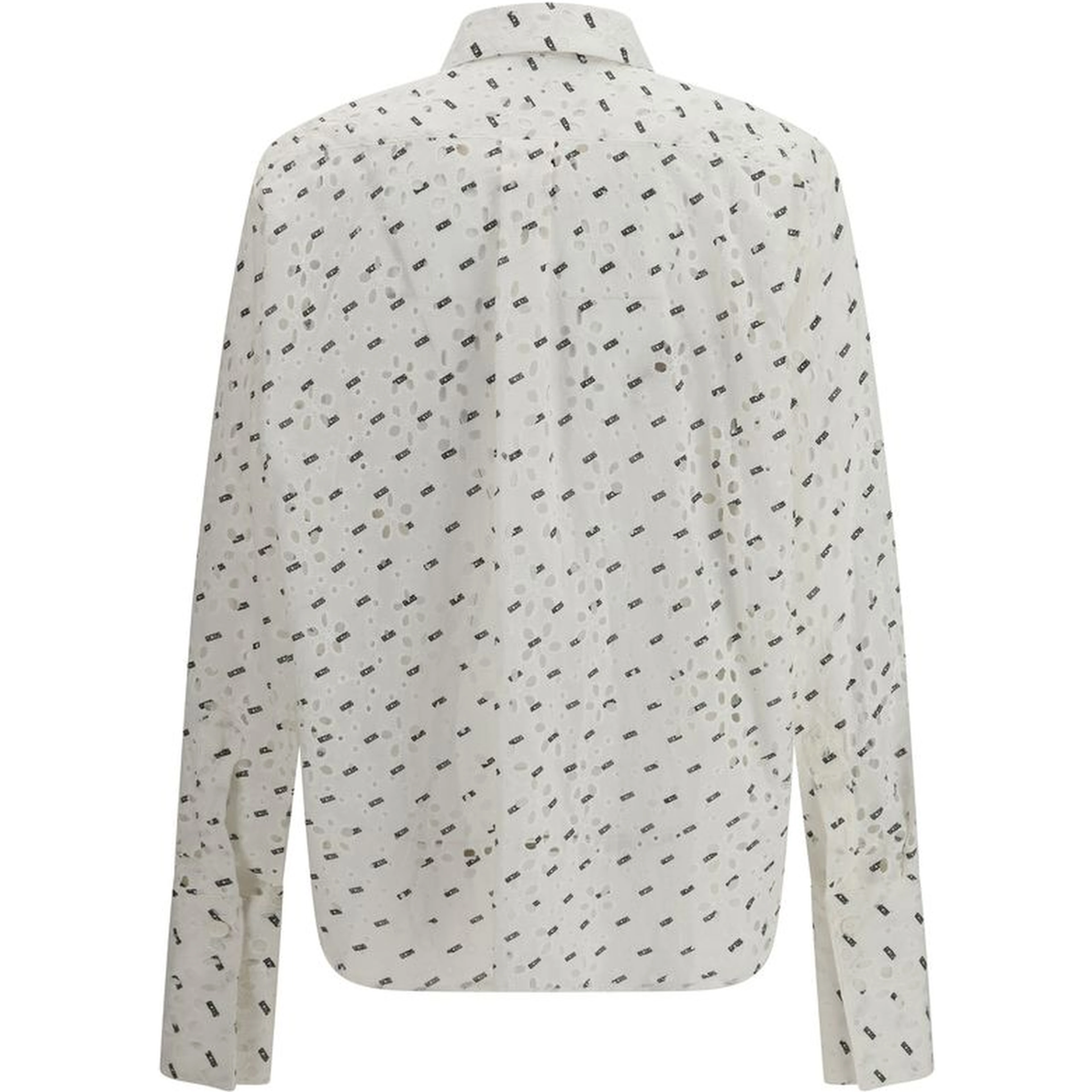 White Cotton Pattern Shirt