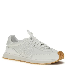 White Calf Leather Bos Taurus Athletic Sneakers