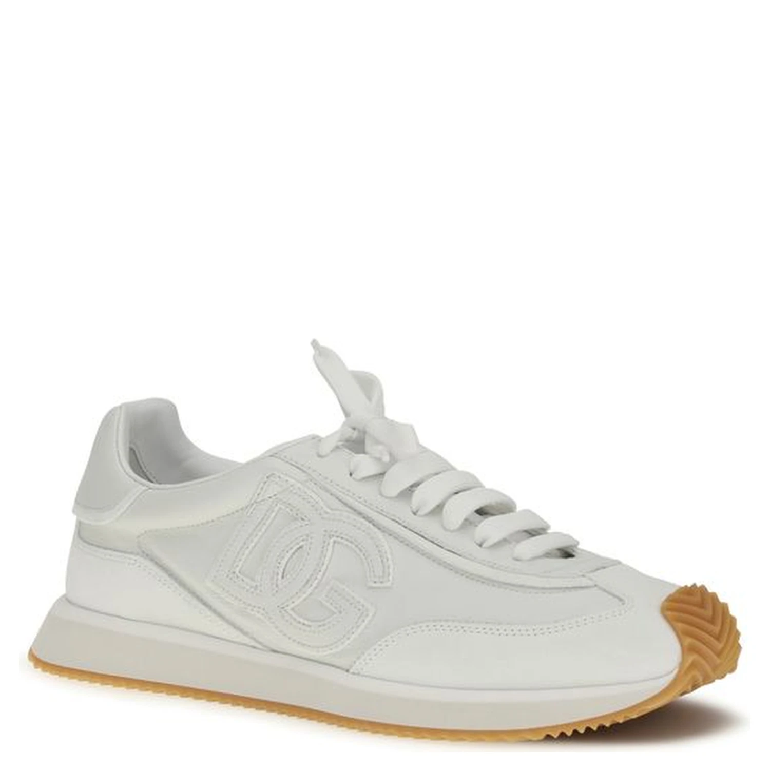 White Calf Leather Bos Taurus Athletic Sneakers