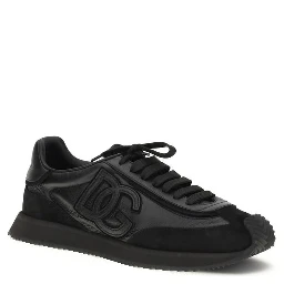 Black Calf Leather Bos Taurus Athletic Sneakers