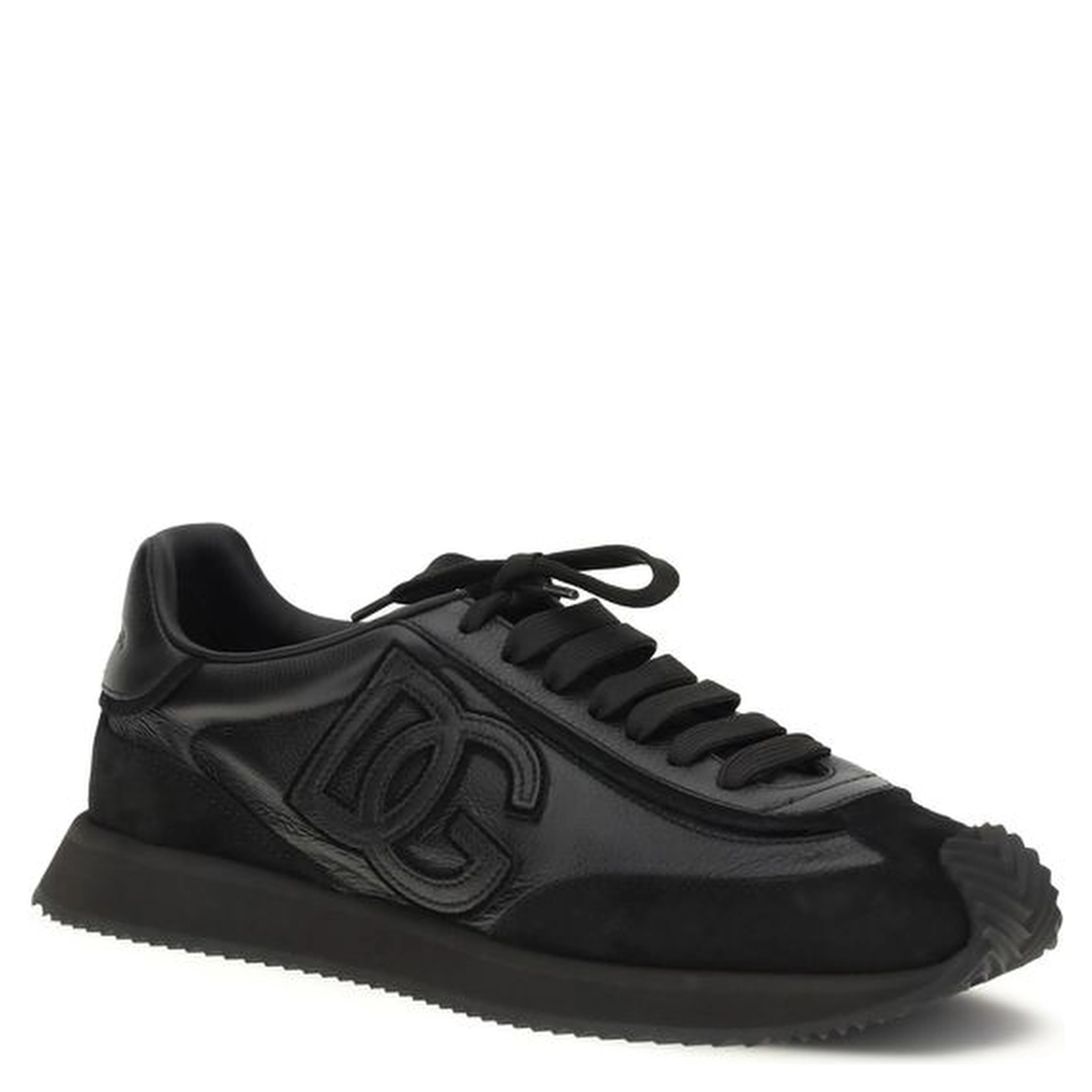 Black Calf Leather Bos Taurus Athletic Sneakers