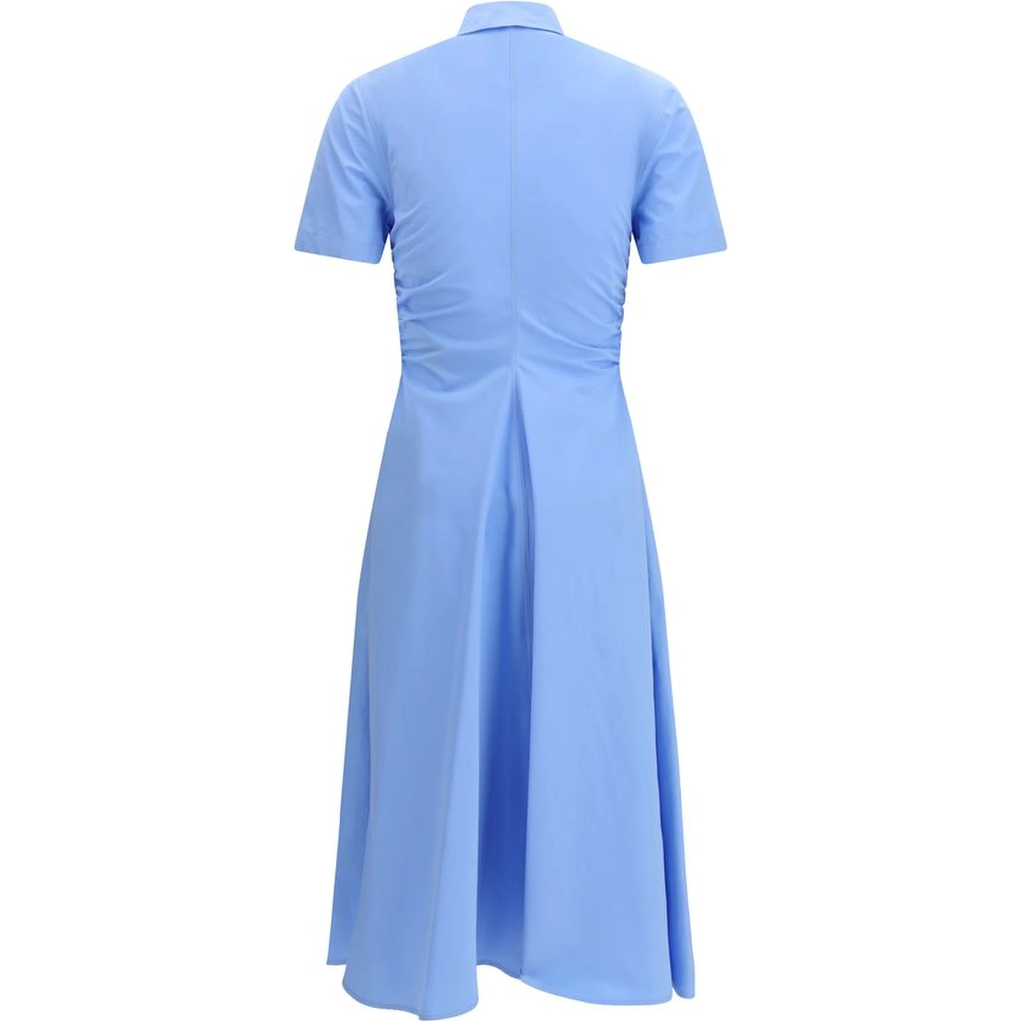 Blue Cotton Casual Dress