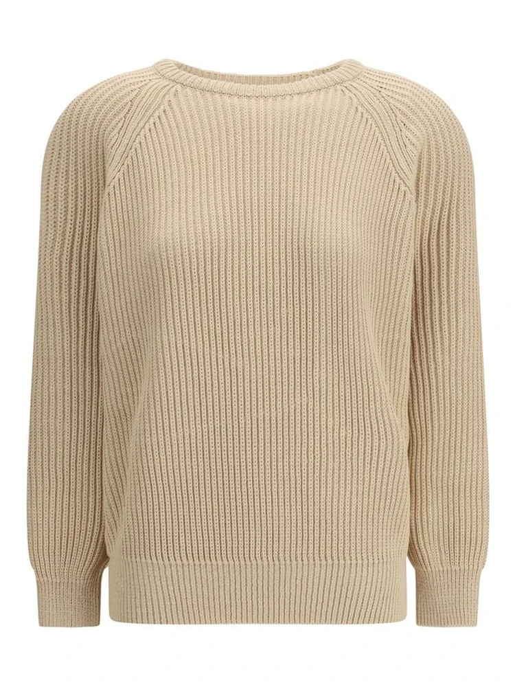 Beige Cotton Sweatshirt