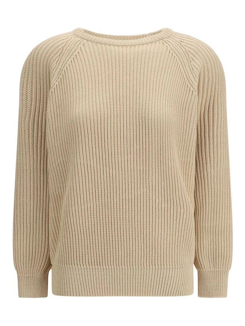Beige Cotton Sweatshirt