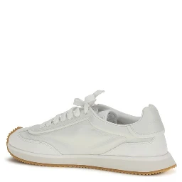 White Calf Leather Bos Taurus Athletic Sneakers