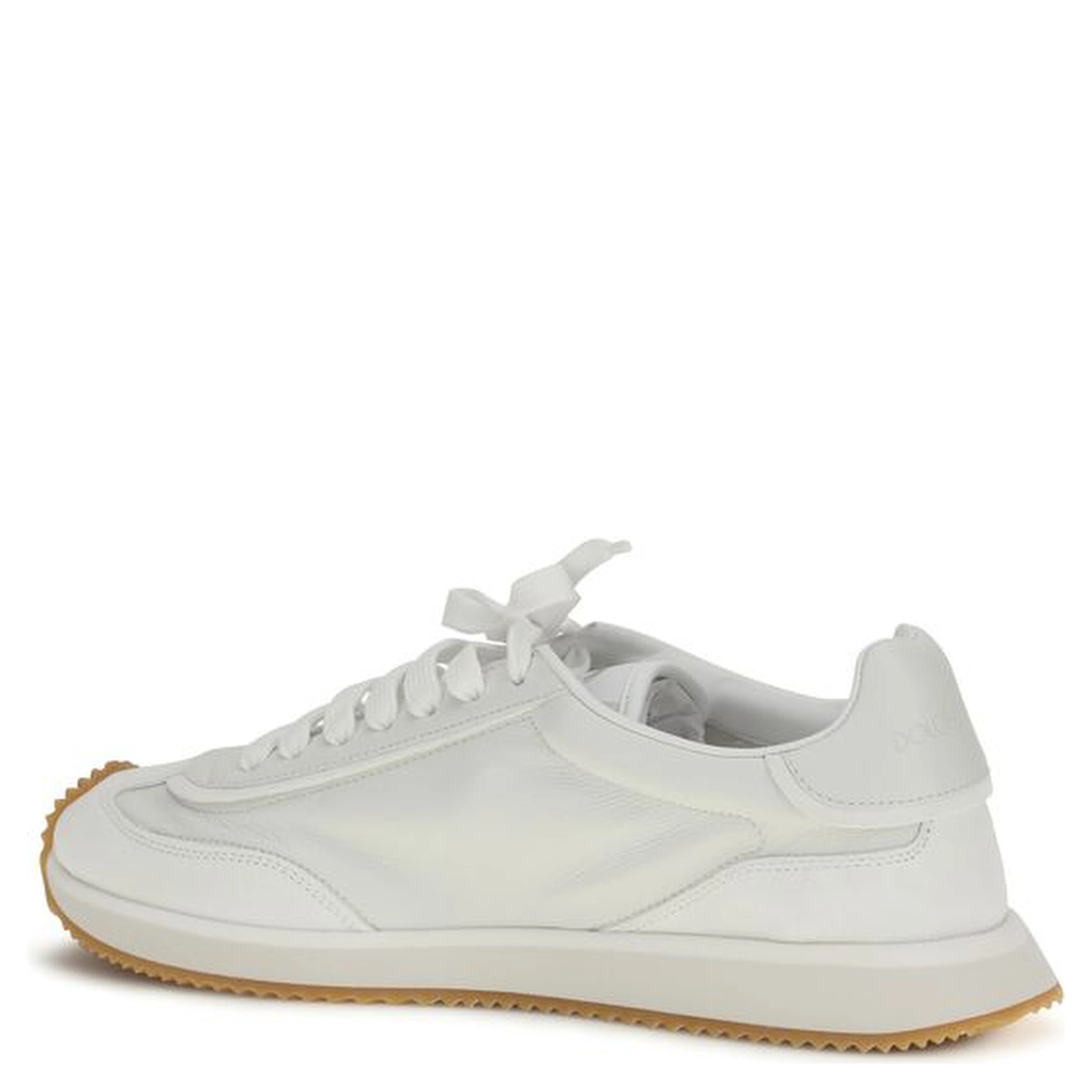 White Calf Leather Bos Taurus Athletic Sneakers