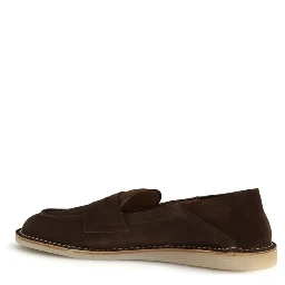 Brown Calf Leather Bos Taurus Slip-On Loafers