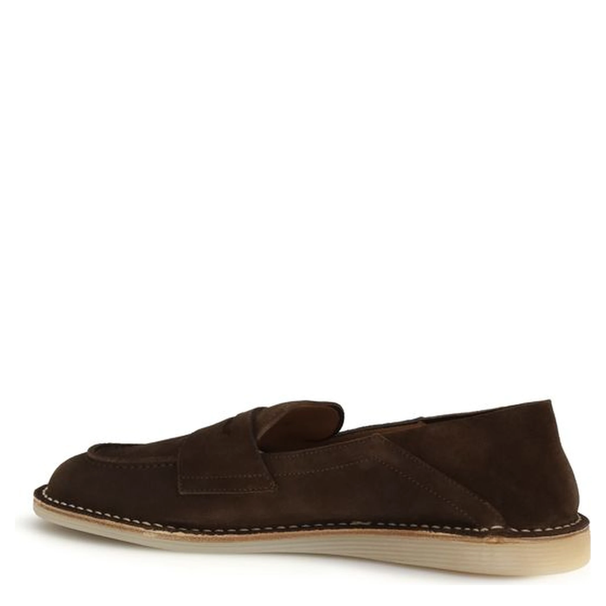 Brown Calf Leather Bos Taurus Slip-On Loafers