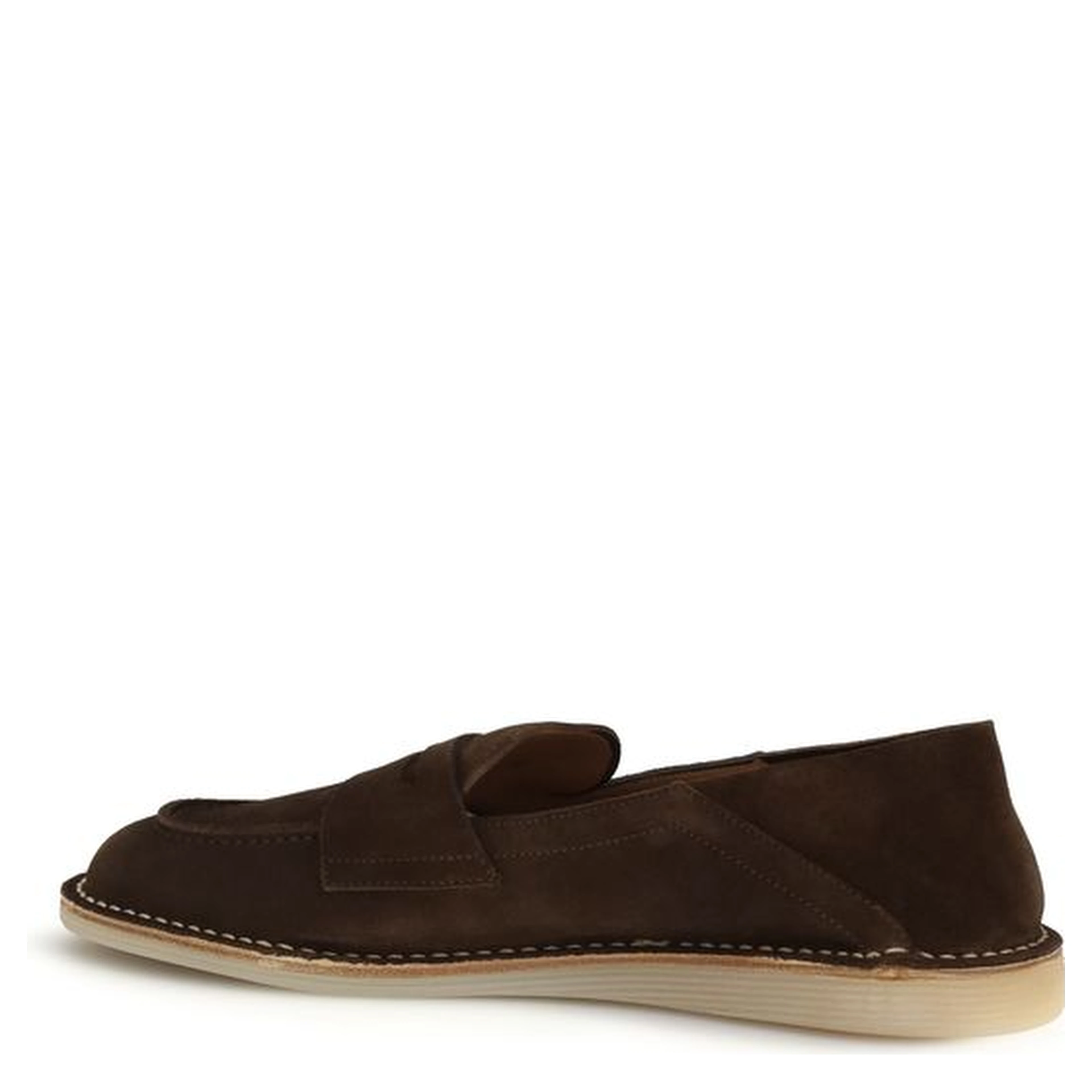 Brown Calf Leather Bos Taurus Slip-On Loafers