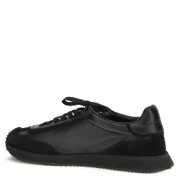 Black Calf Leather Bos Taurus Athletic Sneakers