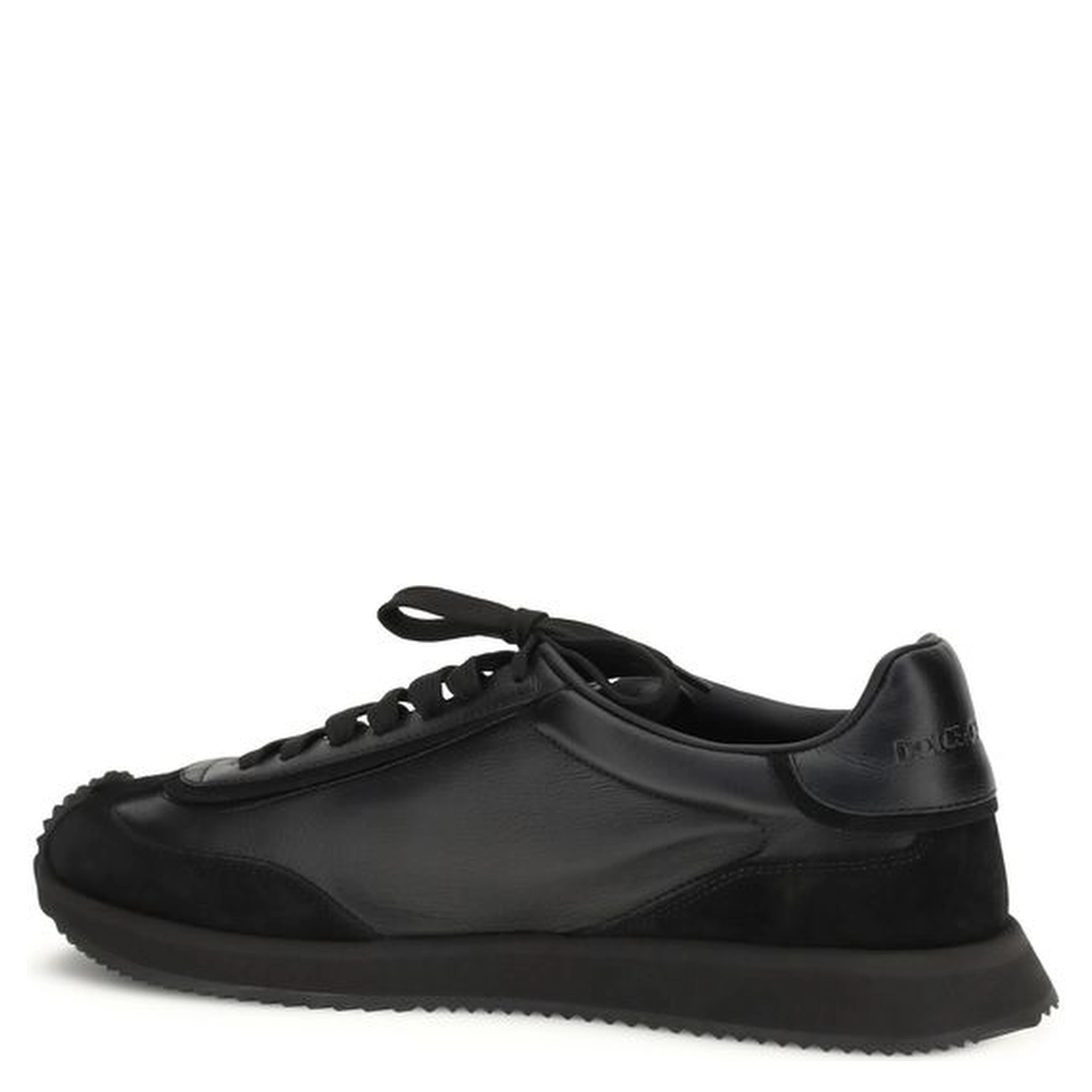Black Calf Leather Bos Taurus Athletic Sneakers