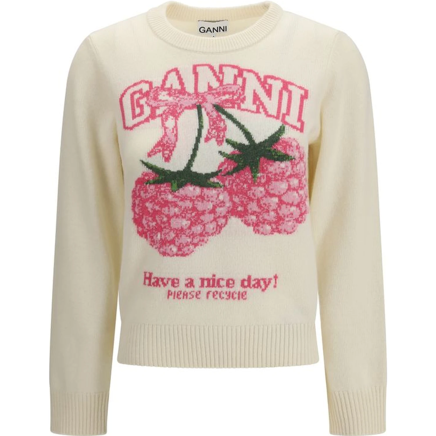 Beige Merino Wool Sweatshirt