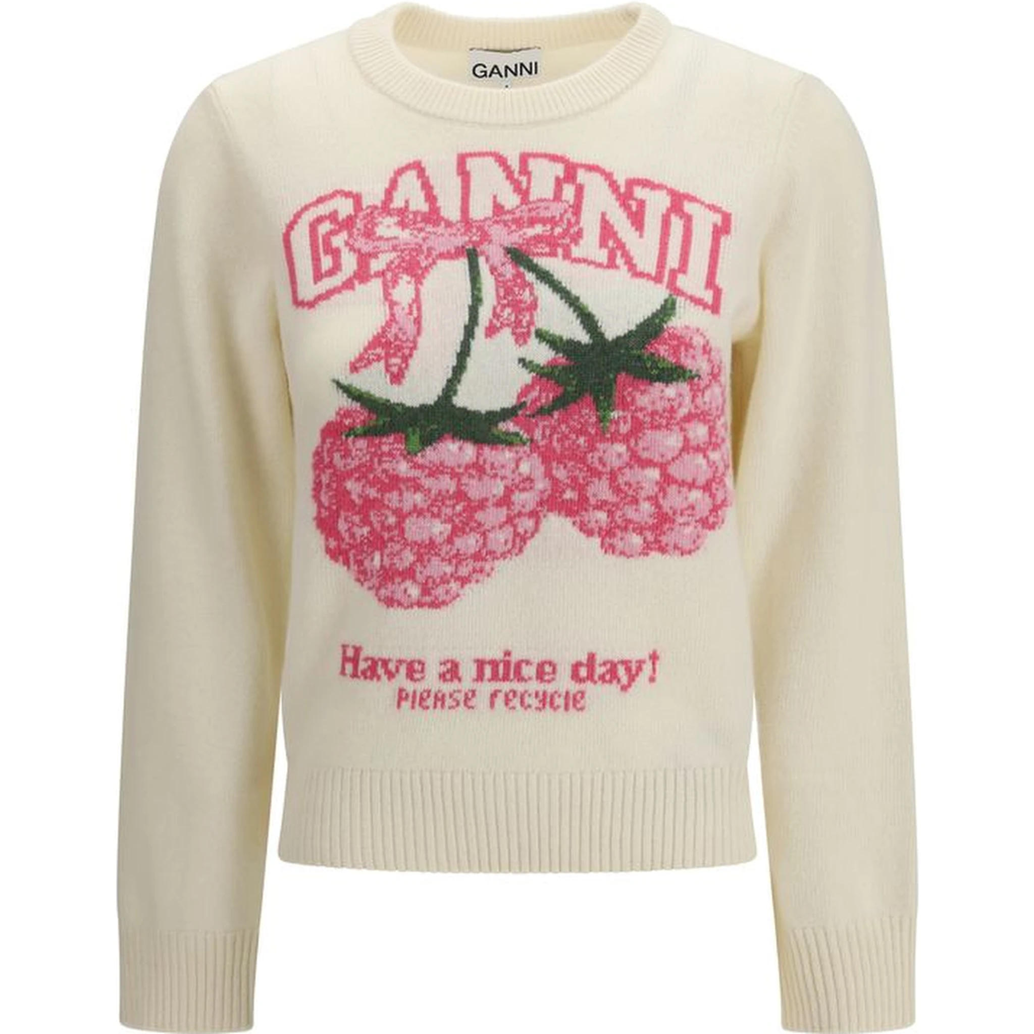 Beige Merino Wool Sweatshirt