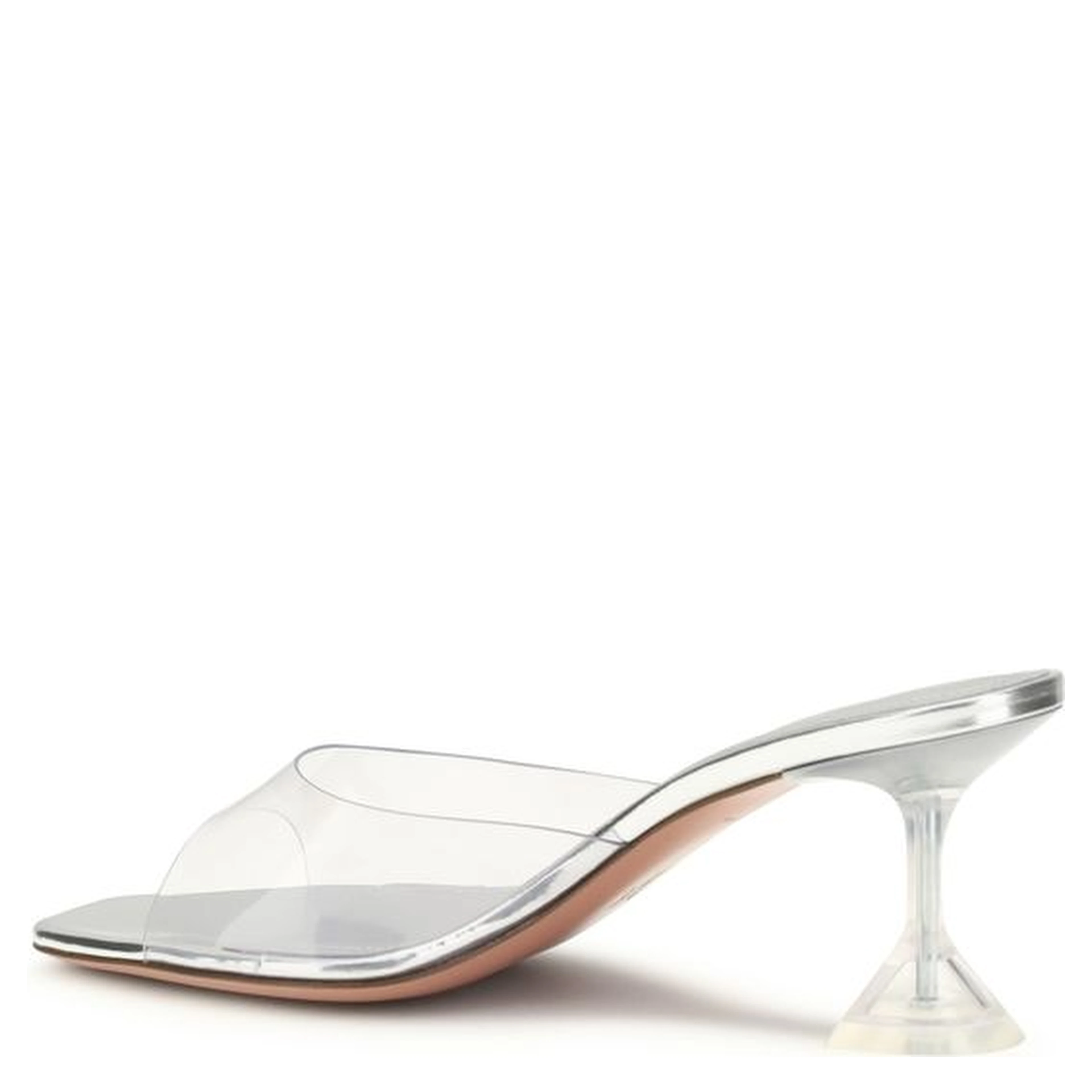 Silver Pvc Stiletto Heel Sandals