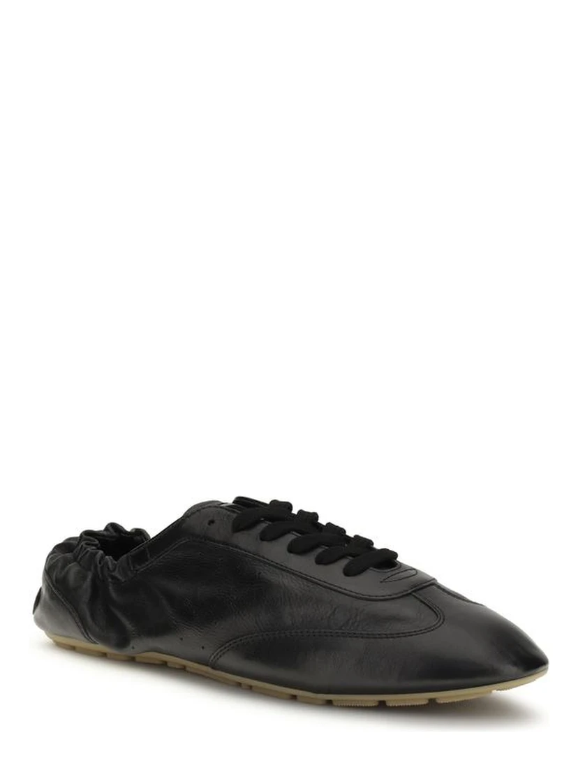 Black Calf Leather Bos Taurus Athletic Sneakers