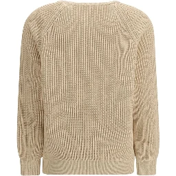 Beige Cotton Sweatshirt