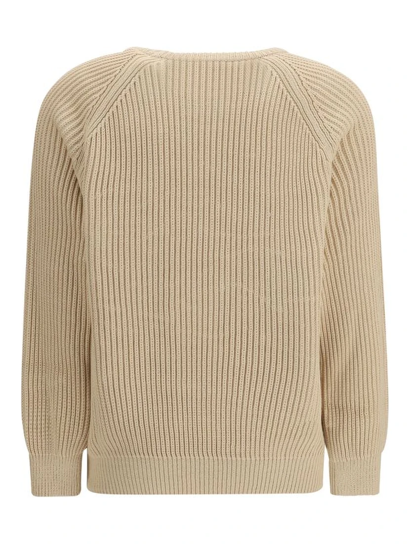 Beige Cotton Sweatshirt