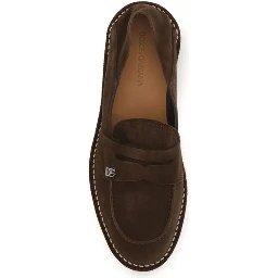 Brown Calf Leather Bos Taurus Slip-On Loafers