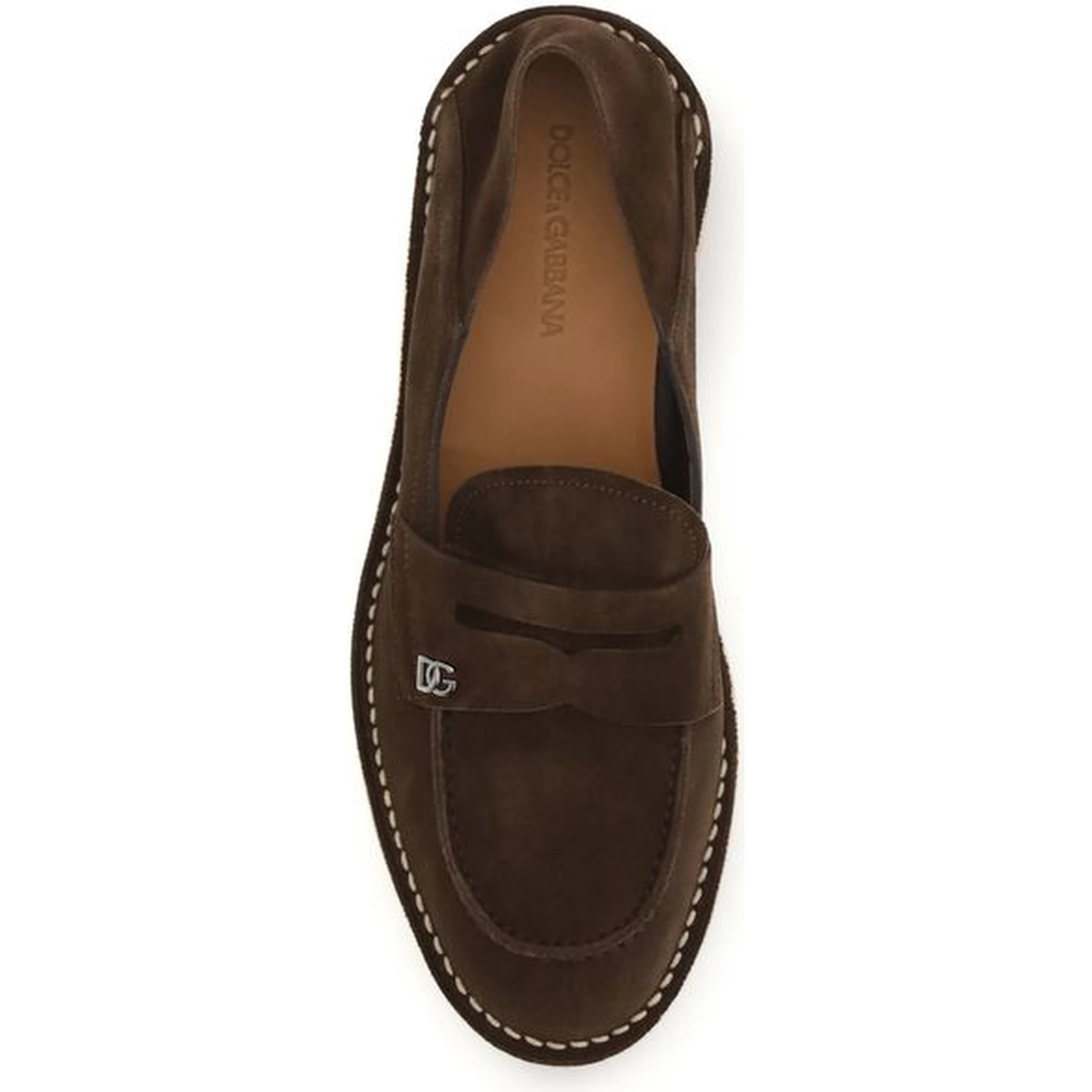 Brown Calf Leather Bos Taurus Slip-On Loafers