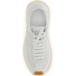 White Calf Leather Bos Taurus Athletic Sneakers