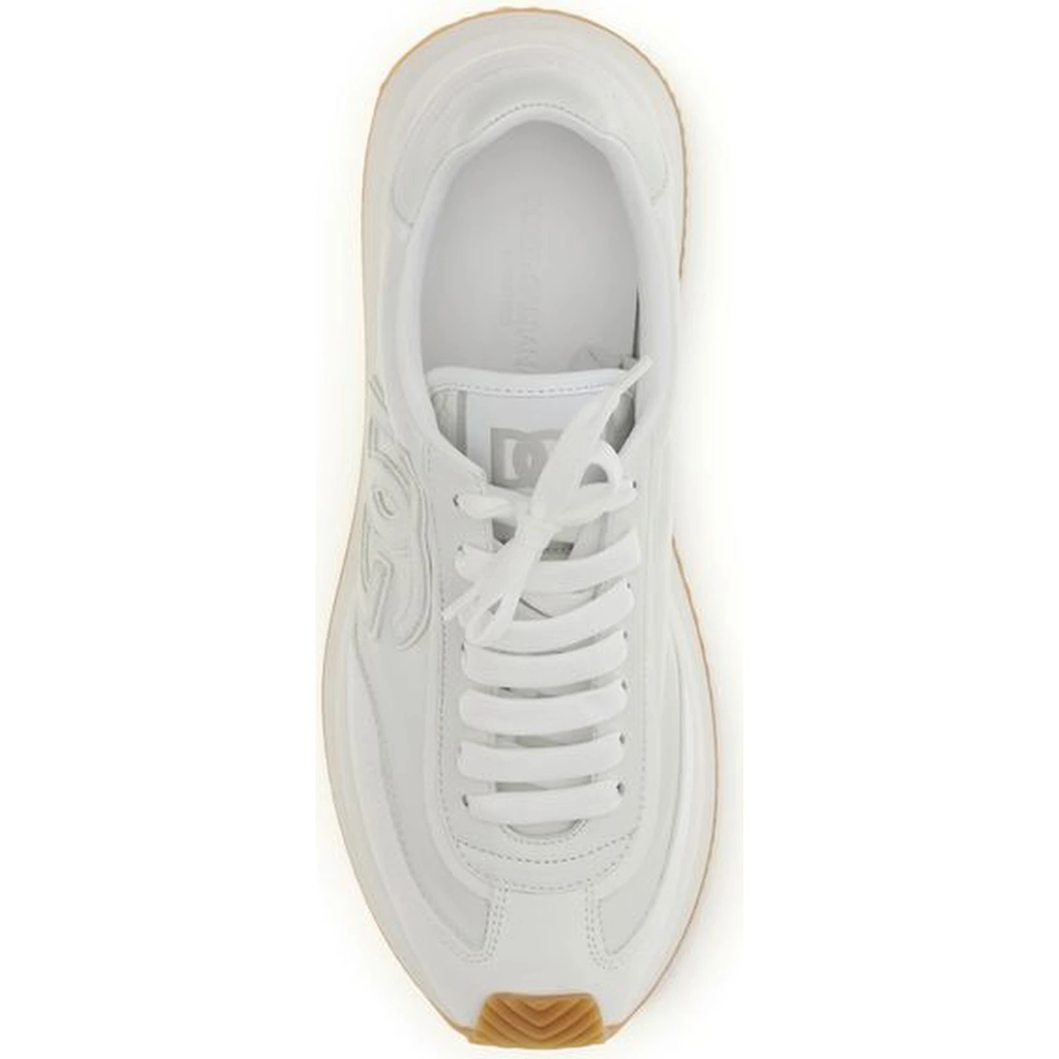 White Calf Leather Bos Taurus Athletic Sneakers